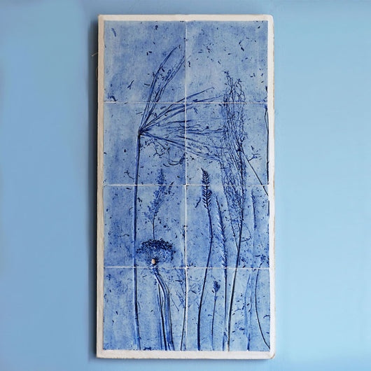 Porcelain tiles - Long Grasses, cobalt blue